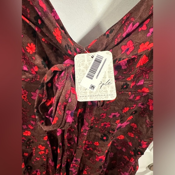 NWT Free People It Takes Two Wrap Dress in Plum Combo - Picture 9 of 12